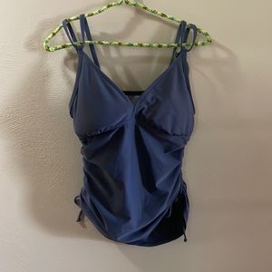 Athleta Tankini with draw string sides and adjustable straps